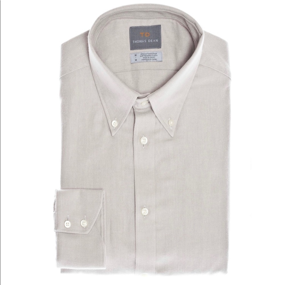 THOMAS DEAN | Button Up Collar Shirt
